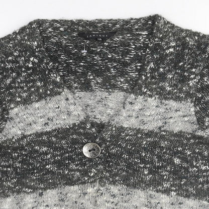 Womens UK Size 12 Janique Grey Cardigan Jumper