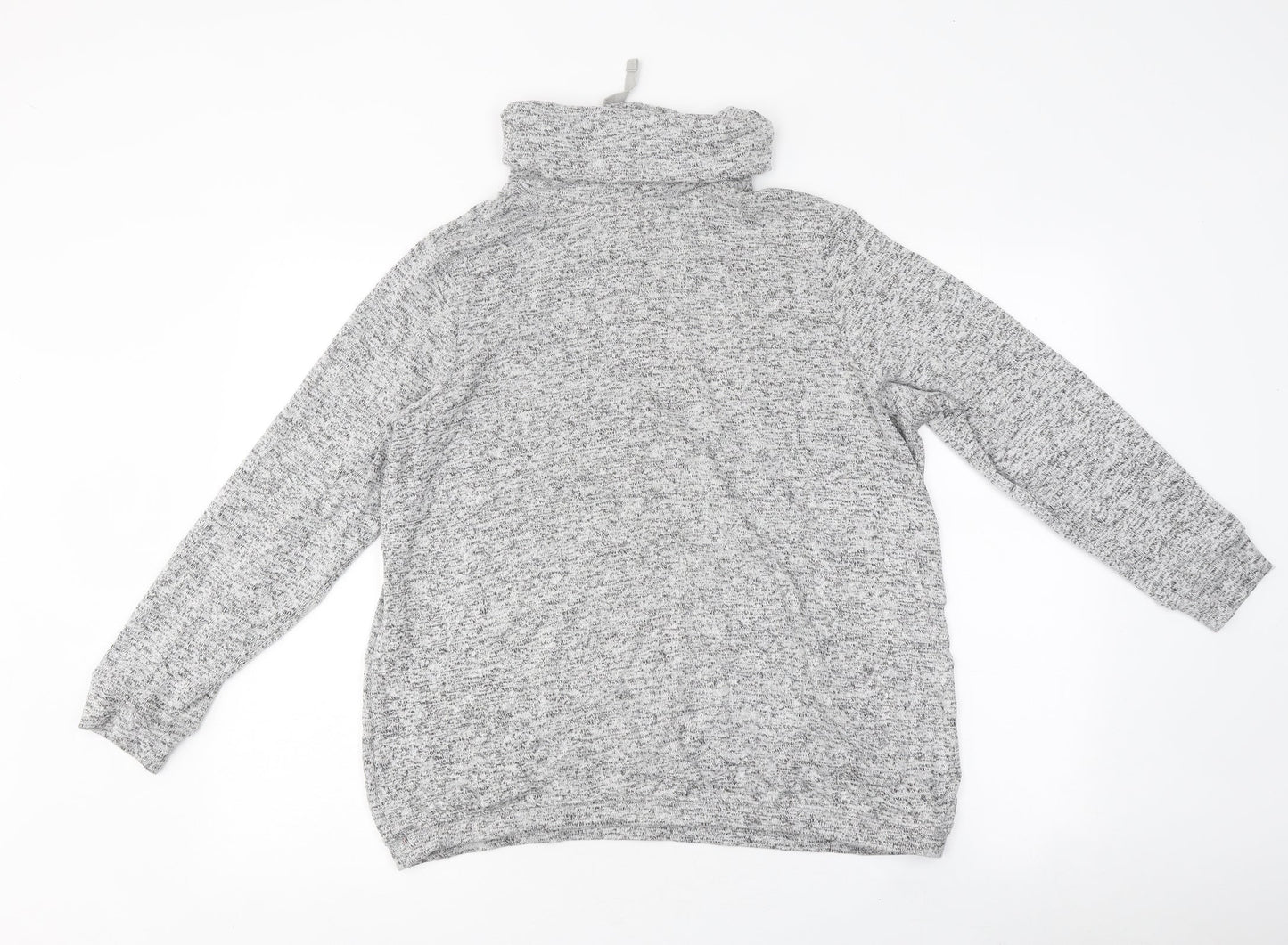 George Womens Grey Polyester Basic T-Shirt Size 12 Roll Neck