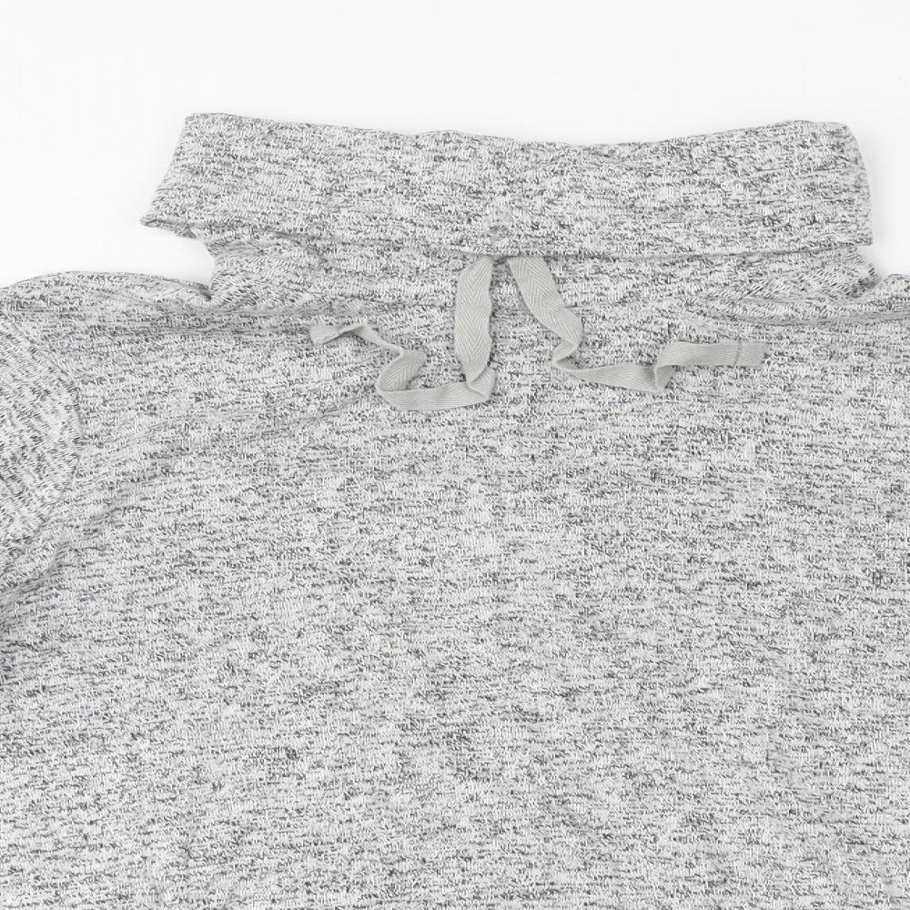 George Womens Grey Polyester Basic T-Shirt Size 12 Roll Neck