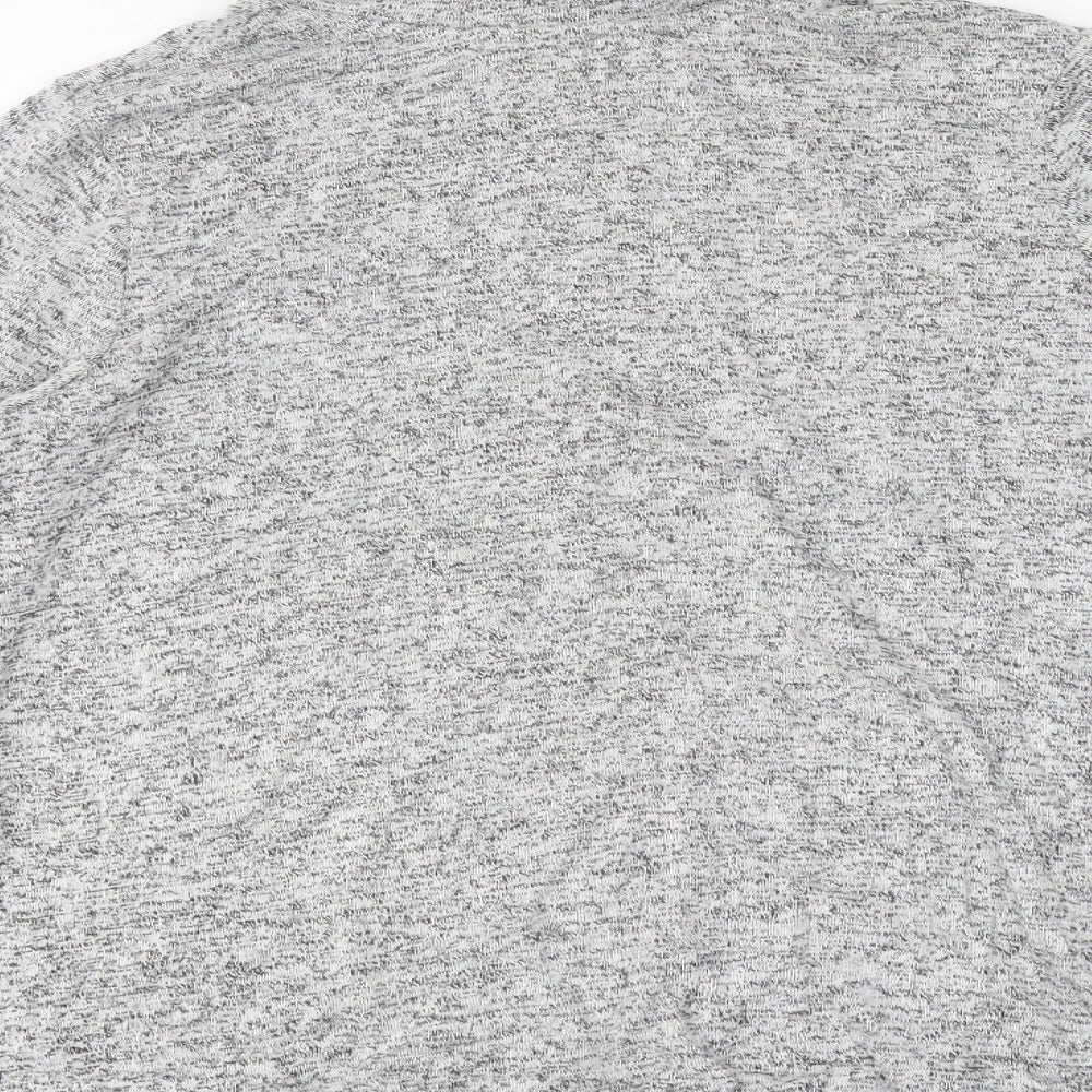 George Womens Grey Polyester Basic T-Shirt Size 12 Roll Neck