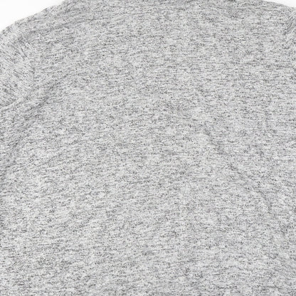 George Womens Grey Polyester Basic T-Shirt Size 12 Roll Neck