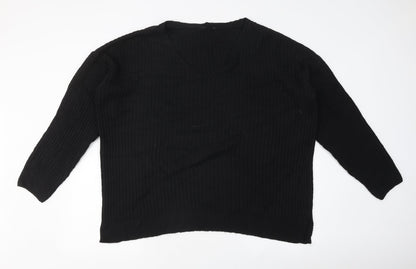Womens UK Size L New Look Black Pullover Jumper