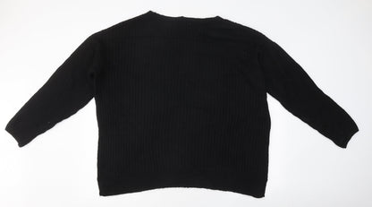 Womens UK Size L New Look Black Pullover Jumper