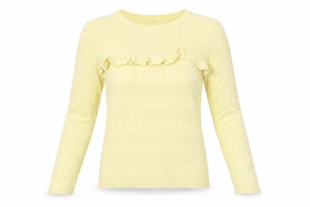 Womens UK Size 10 Very Yellow Basic T-Shirt