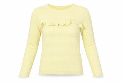 Womens UK Size 10 Very Yellow Basic T-Shirt