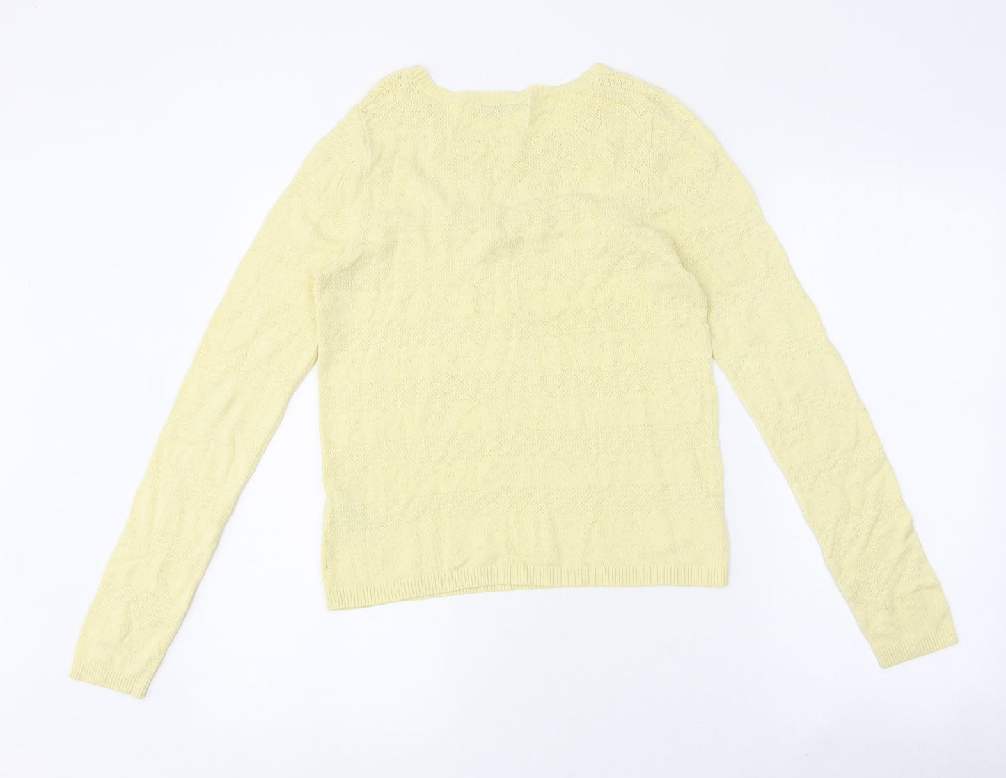 Womens UK Size 10 Very Yellow Basic T-Shirt