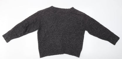 Berkeritex Womens Grey Round Neck Polyester Cardigan Jumper Size 14