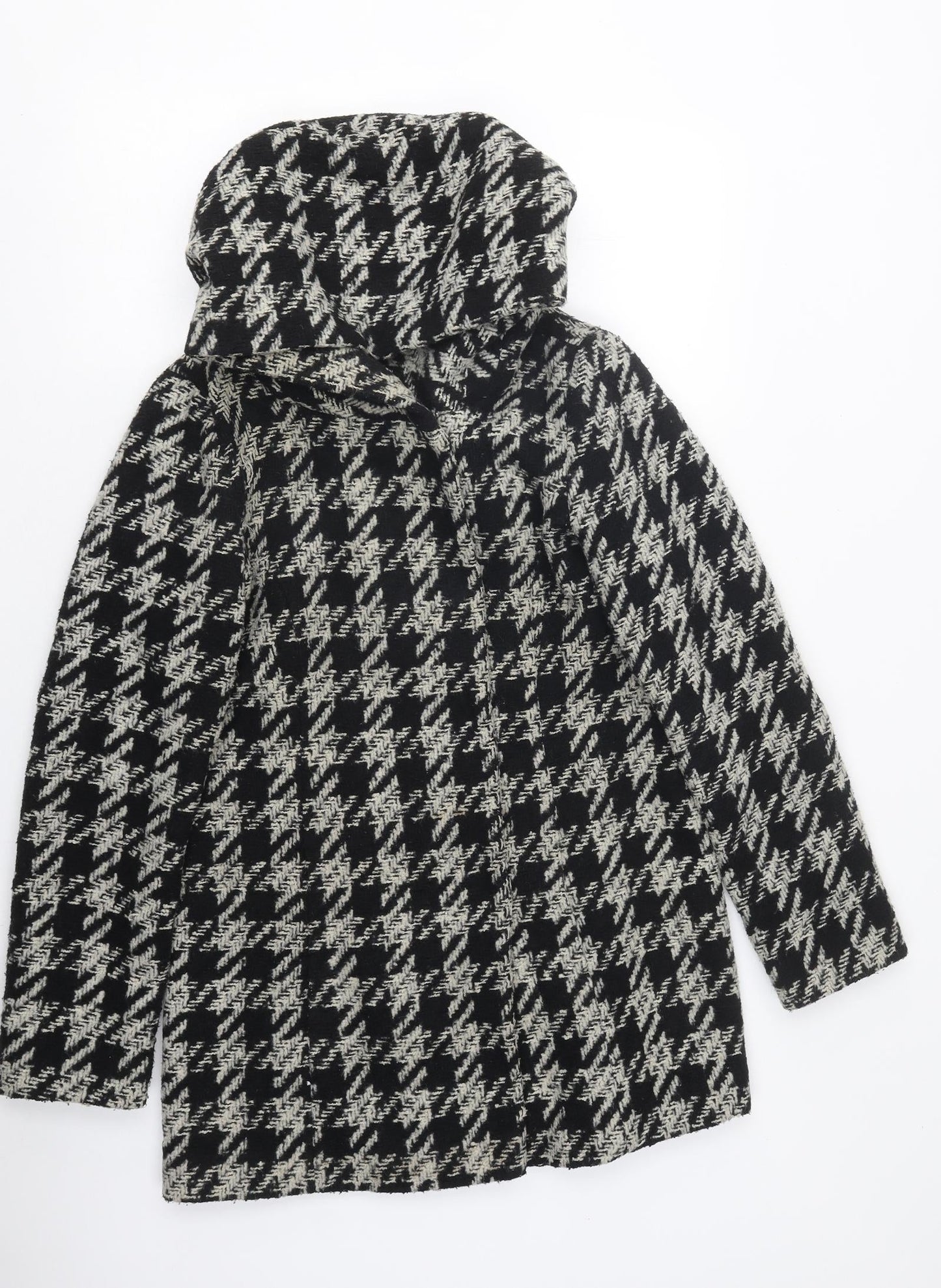 Womens UK Size 8 New Look Black Overcoat