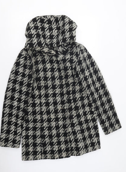 Womens UK Size 8 New Look Black Overcoat