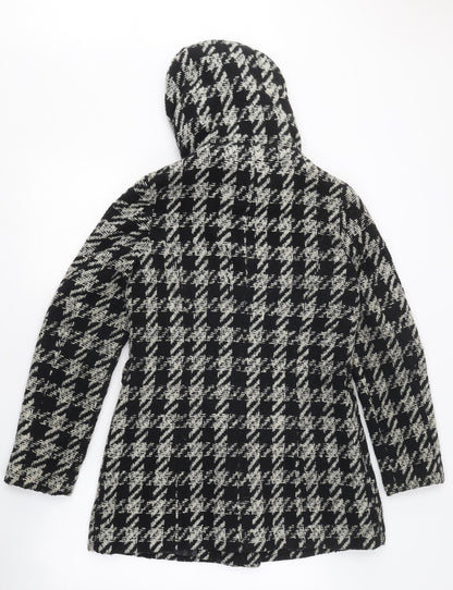 Womens UK Size 8 New Look Black Overcoat