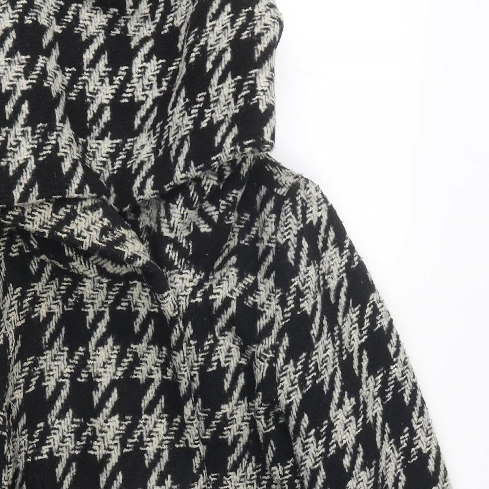 Womens UK Size 8 New Look Black Overcoat
