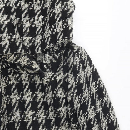Womens UK Size 8 New Look Black Overcoat