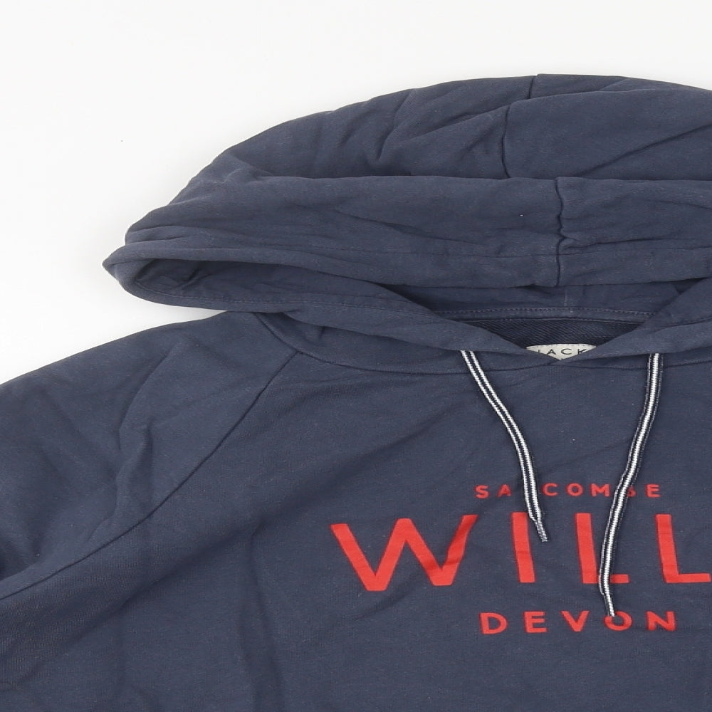 Jack Wills Womens Blue Round Neck Polyester Pullover Jumper Size 12