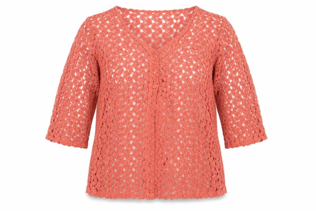 Womens UK Size 10 Daxon Orange Basic Button-Up