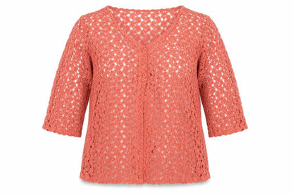 Womens UK Size 10 Daxon Orange Basic Button-Up