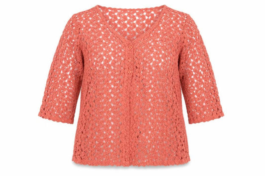 Womens UK Size 10 Daxon Orange Basic Button-Up