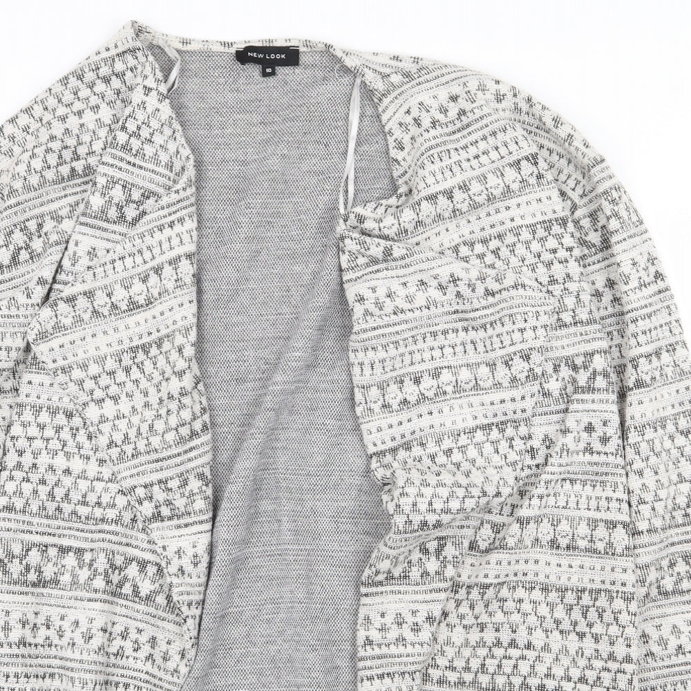 Womens UK Size 10 New Look Grey Cardigan Jumper