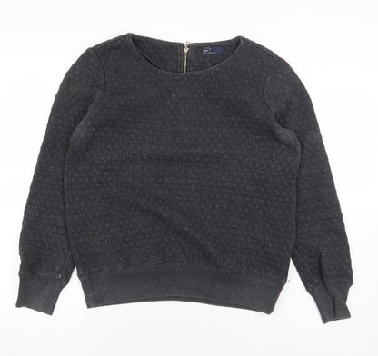 Gap Womens Grey Polyester Pullover Sweatshirt Size M Zip