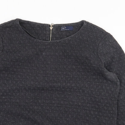 Gap Womens Grey Polyester Pullover Sweatshirt Size M Zip