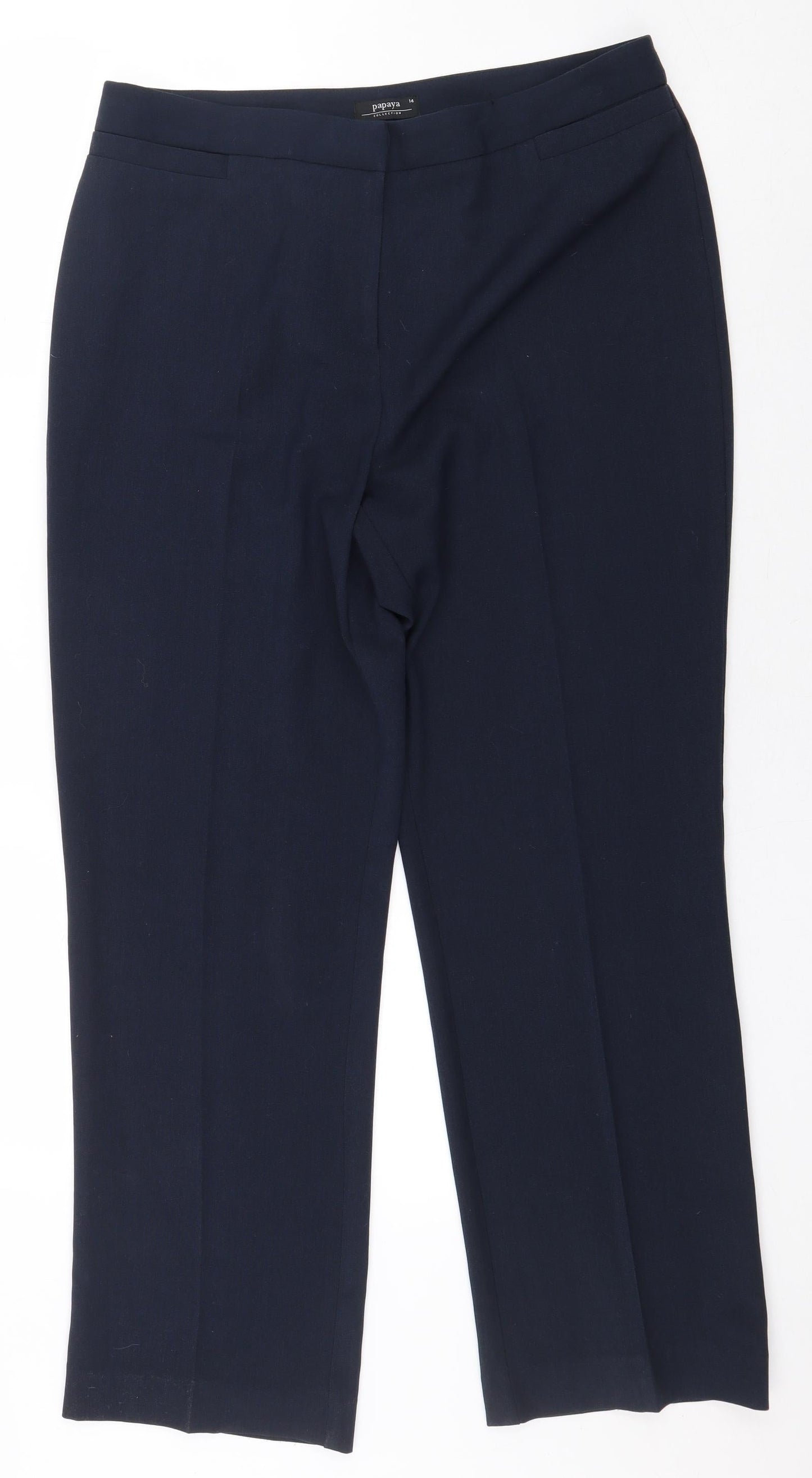 Womens UK Size 14 Papaya Regular Fit  Blue Trousers