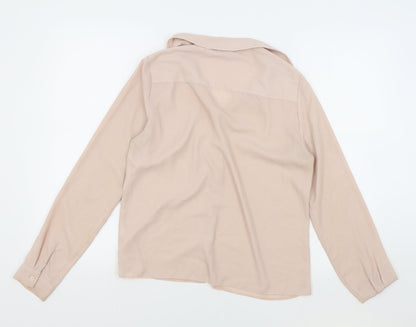 Atmosphere Womens Pink Polyester Basic Button-Up Size 12 Collared