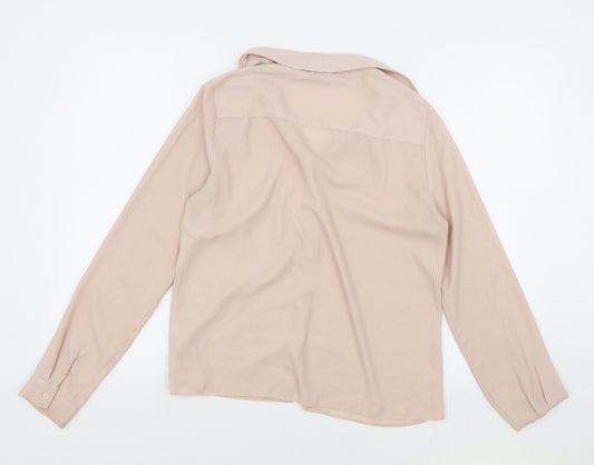 Atmosphere Womens Pink Polyester Basic Button-Up Size 12 Collared