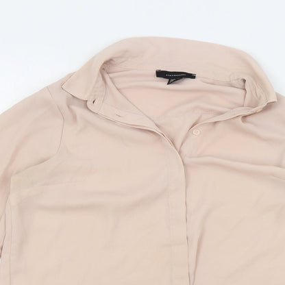 Atmosphere Womens Pink Polyester Basic Button-Up Size 12 Collared