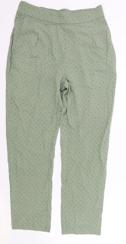 Womens UK Size 12 Marks and Spencer Regular Fit Bloomer Green Trousers