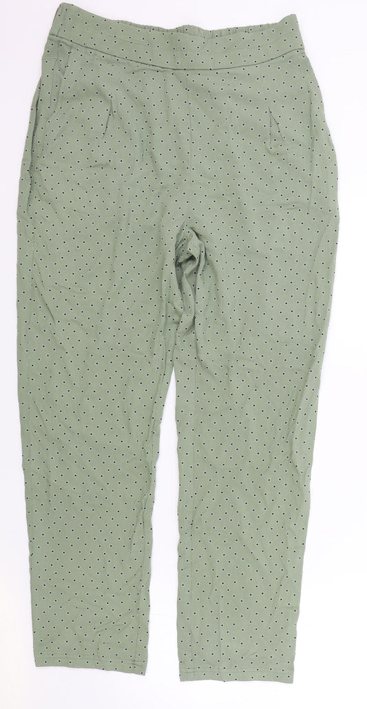 Womens UK Size 12 Marks and Spencer Regular Fit Bloomer Green Trousers