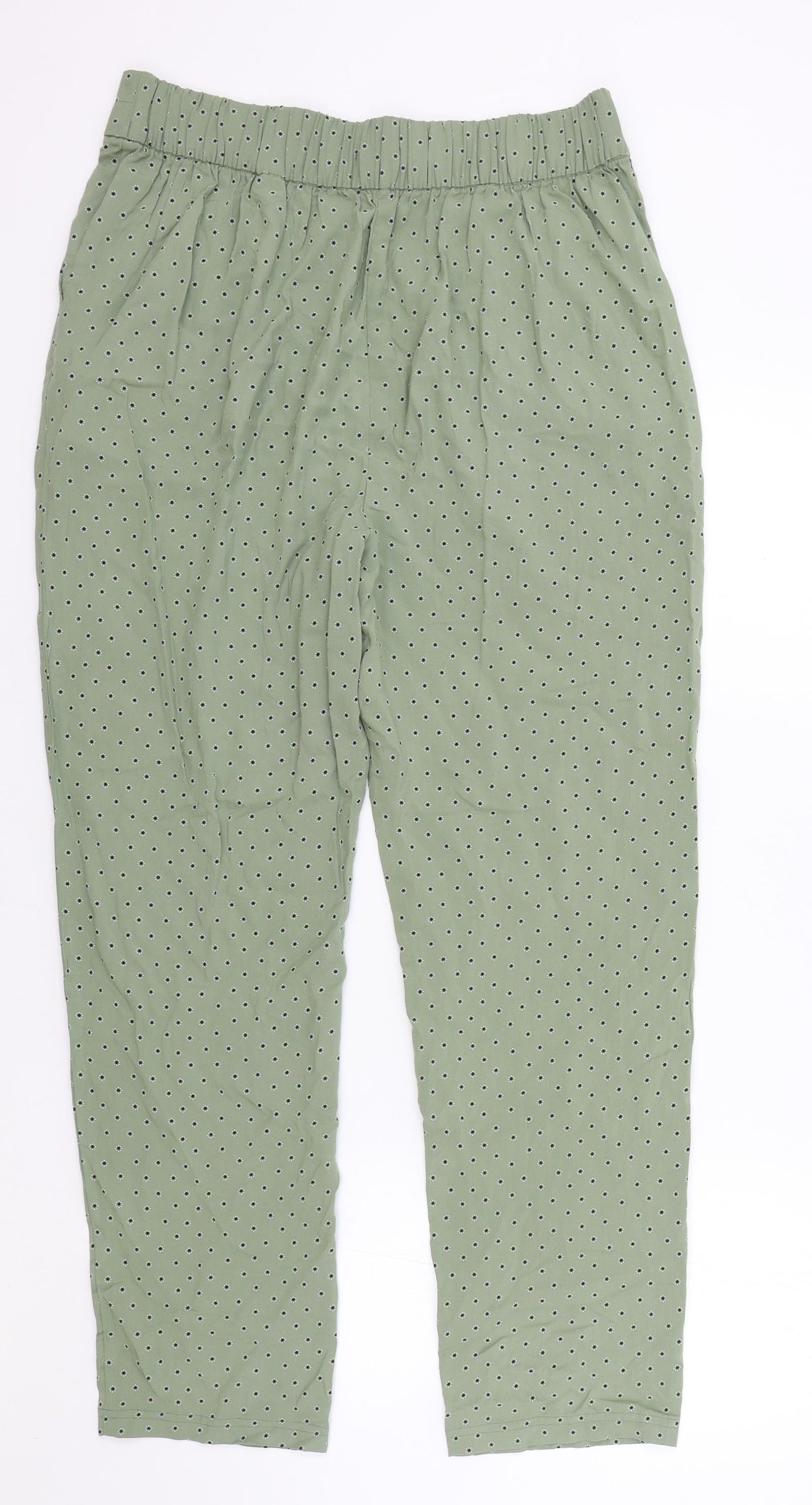Womens UK Size 12 Marks and Spencer Regular Fit Bloomer Green Trousers