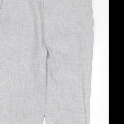 NEXT Mens Grey Polyester Trousers Size 36 in L29 in Regular Button - Short Leg