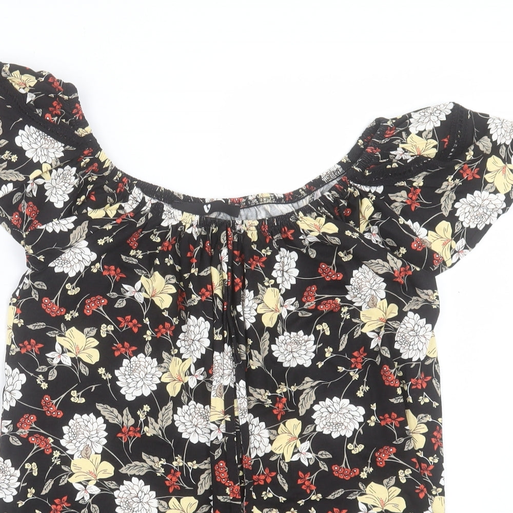 Womens UK Size 10 Very Multicoloured Basic T-Shirt