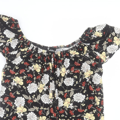 Womens UK Size 10 Very Multicoloured Basic T-Shirt