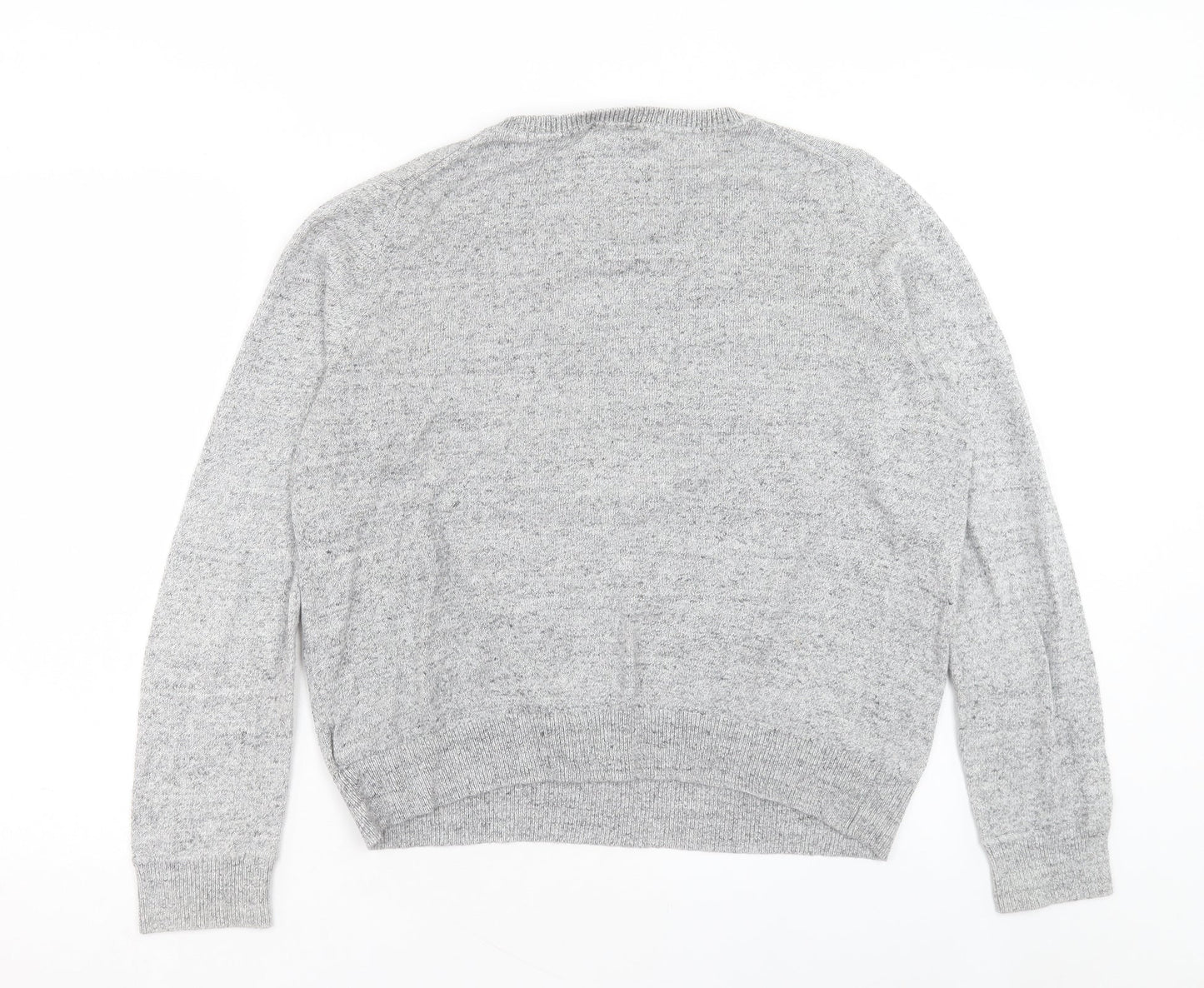 Gap Mens Grey Crew Neck Cotton Pullover Jumper Size XL