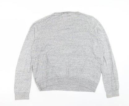 Gap Mens Grey Crew Neck Cotton Pullover Jumper Size XL