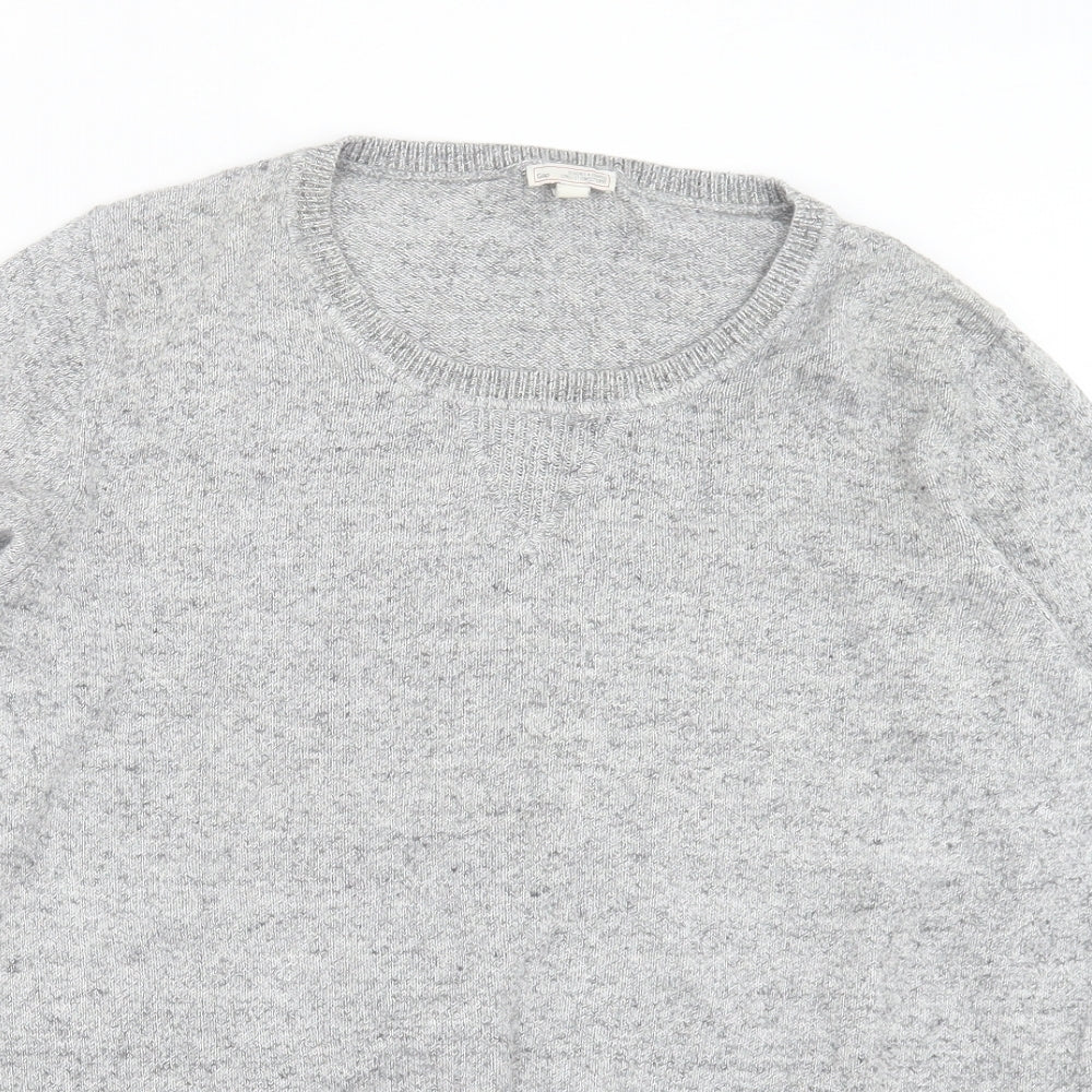 Gap Mens Grey Crew Neck Cotton Pullover Jumper Size XL