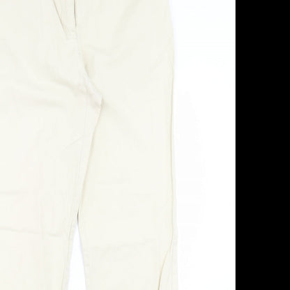 Womens UK Size 12 Marks and Spencer Regular Fit  Ivory Trousers