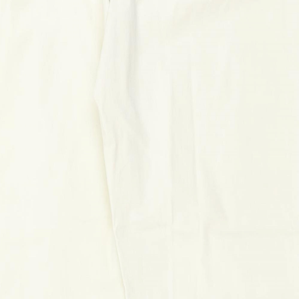 Womens UK Size 12 Marks and Spencer Regular Fit  Ivory Trousers