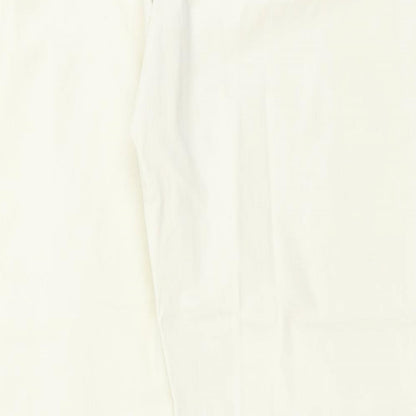 Womens UK Size 12 Marks and Spencer Regular Fit  Ivory Trousers