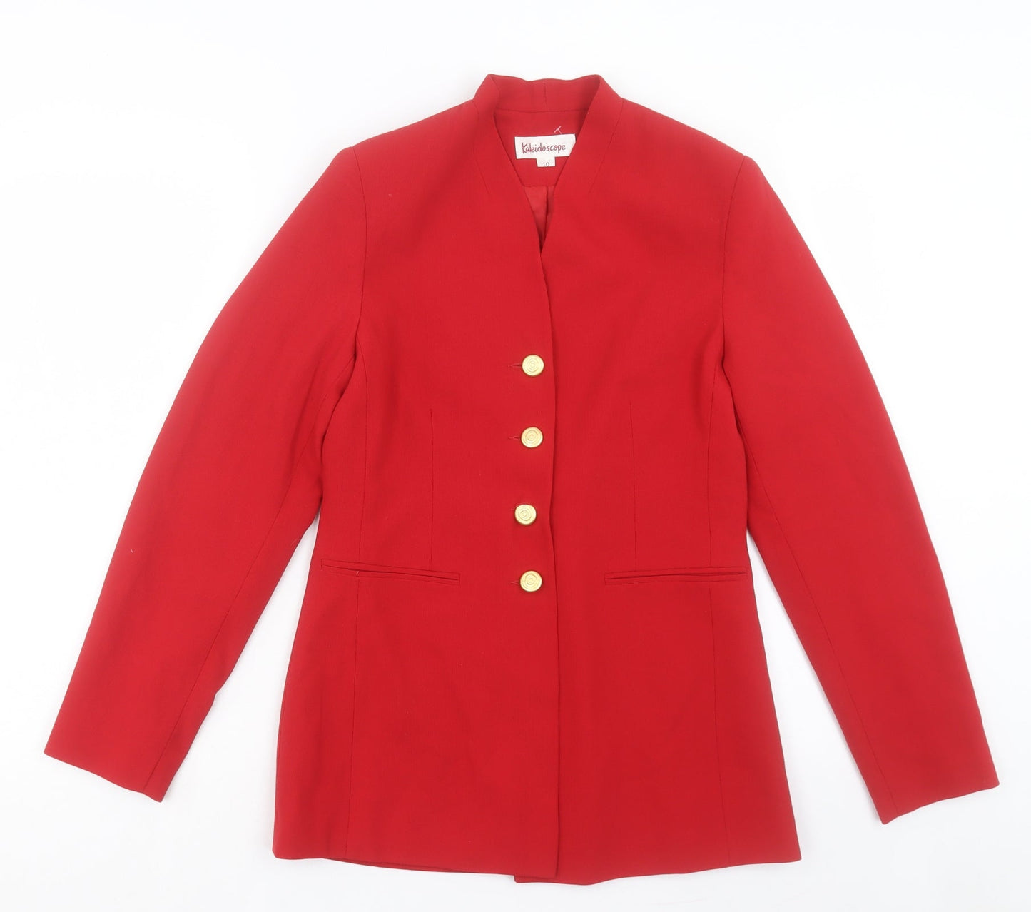 Kaleidoscope Womens Red Jacket Blazer Size 10 Button