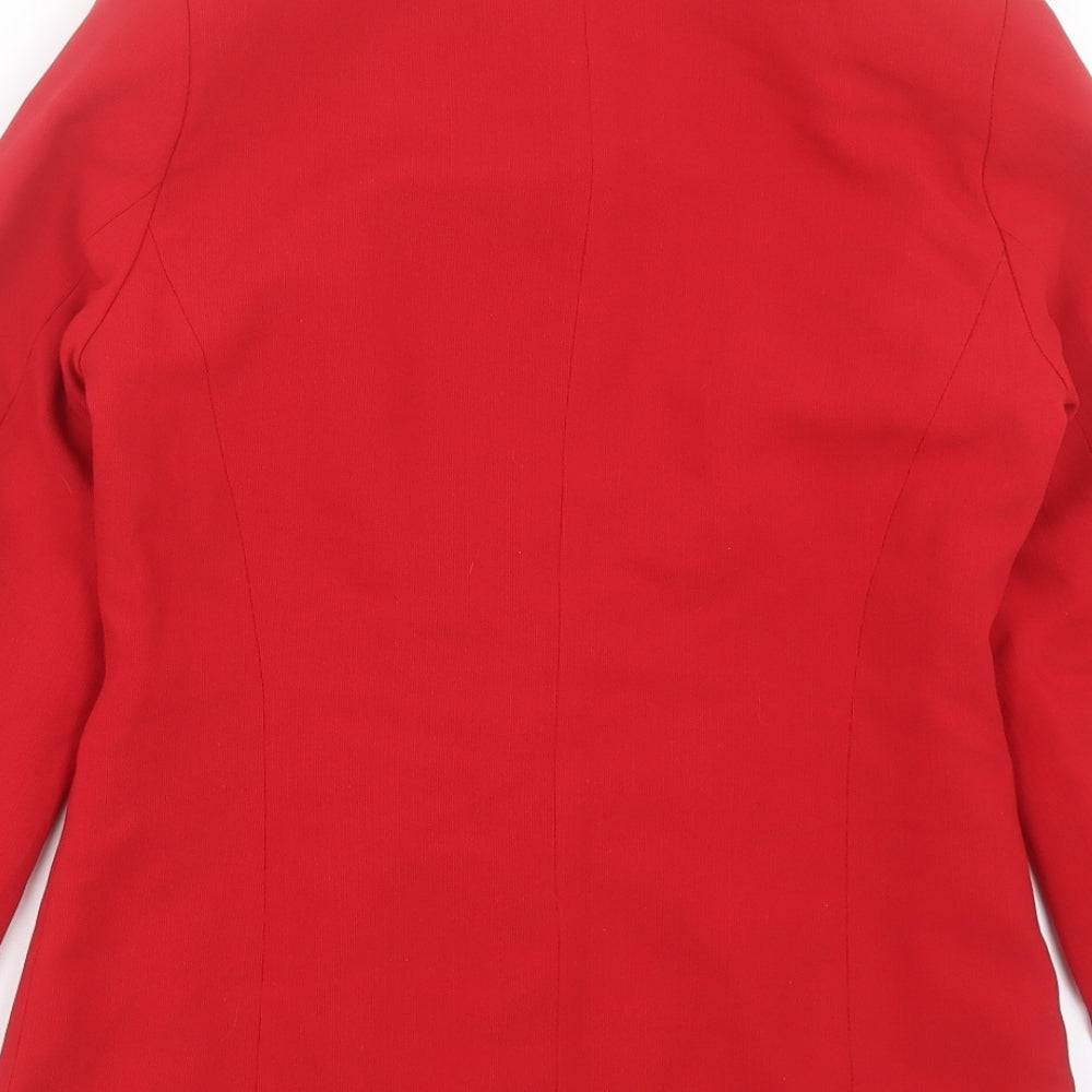 Kaleidoscope Womens Red Jacket Blazer Size 10 Button