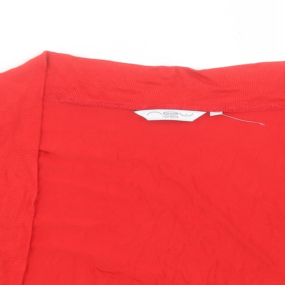 Womens UK Size 18 New Look Red Cardigan Jumper