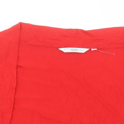 Womens UK Size 18 New Look Red Cardigan Jumper