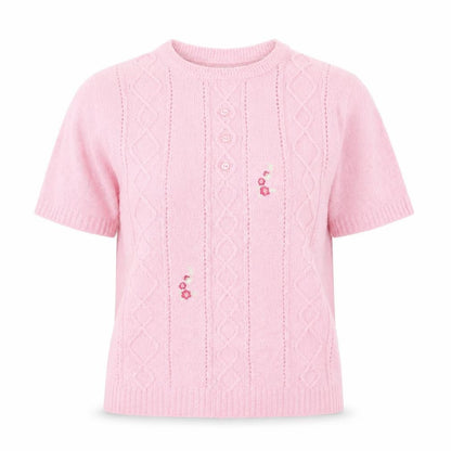 Womens UK Size 14 Damart Pink Basic T-Shirt
