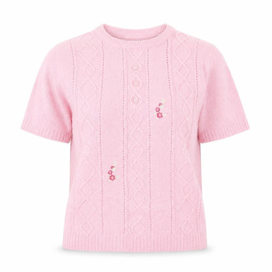 Womens UK Size 14 Damart Pink Basic T-Shirt