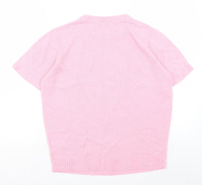 Womens UK Size 14 Damart Pink Basic T-Shirt