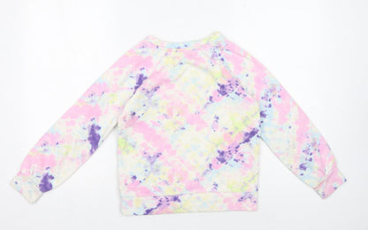 Gap Girls Multicoloured Geometric Polyester Pullover Sweatshirt Size 8 Years Pullover