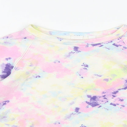 Gap Girls Multicoloured Geometric Polyester Pullover Sweatshirt Size 8 Years Pullover
