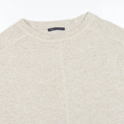 Womens UK Size 8 Marks and Spencer Beige Basic T-Shirt