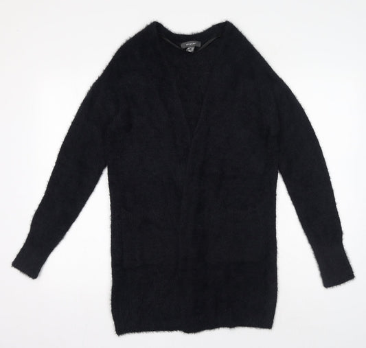 Primark Womens Black V-Neck Polyamide Cardigan Jumper Size 4 - Size 4-6